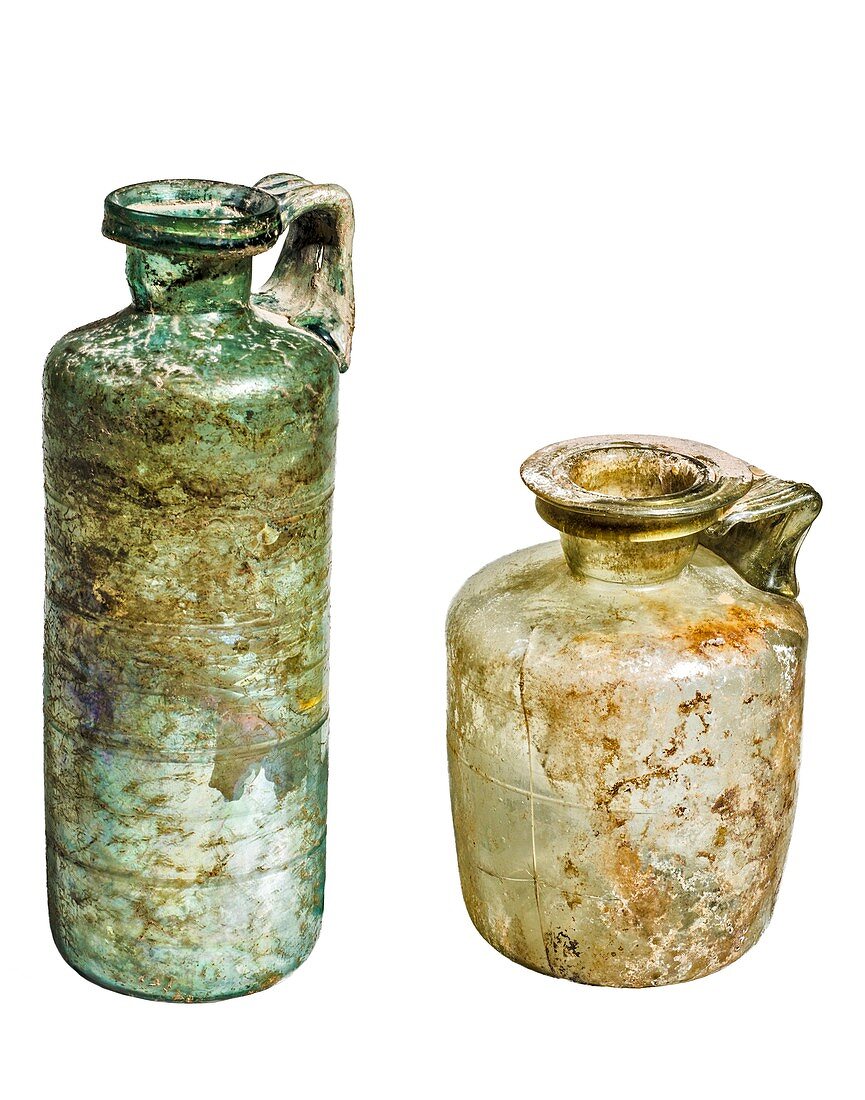 Two glass bottles Roman period
