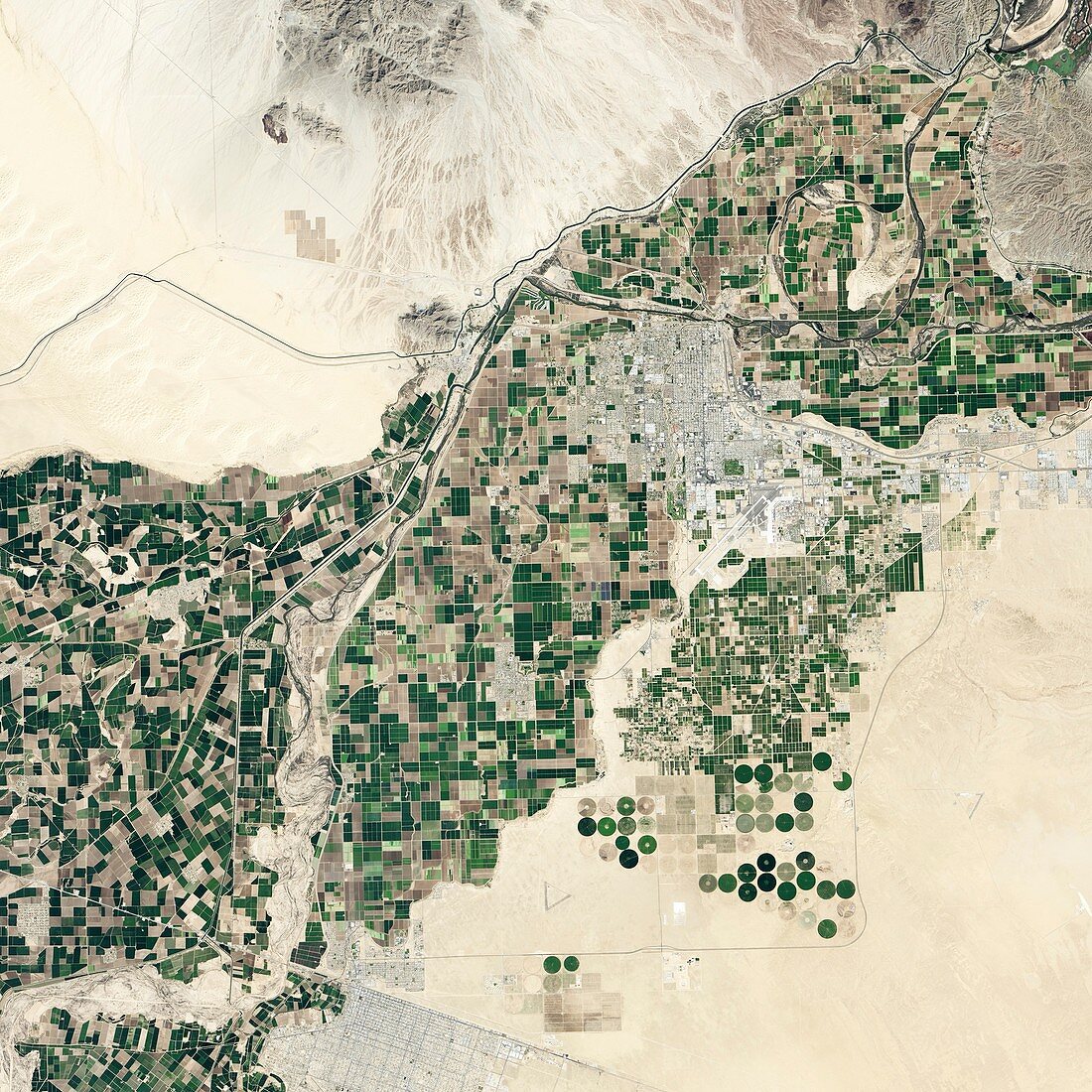 Lower Colorado River,Landsat 8 image
