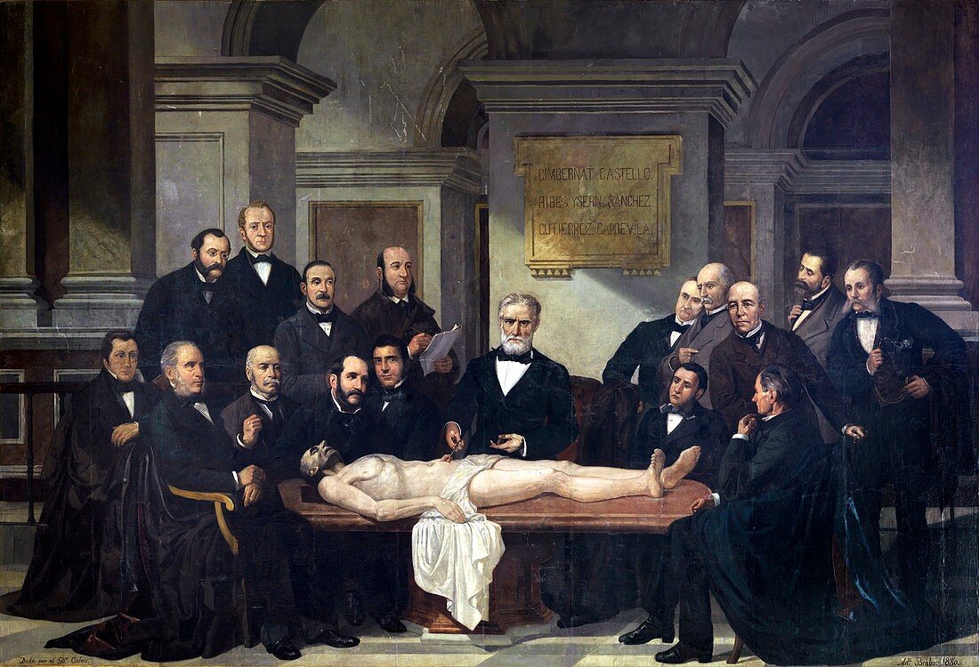 Surgery lesson,Madrid,1885