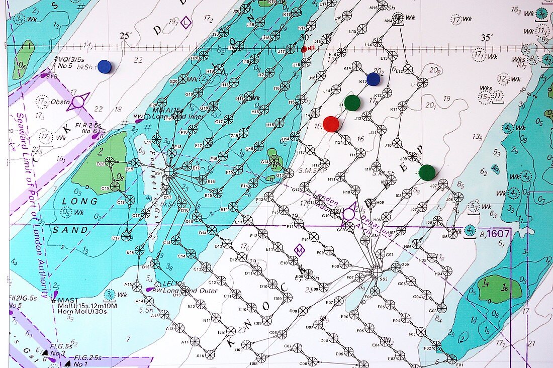 Map of the London Array wind farm