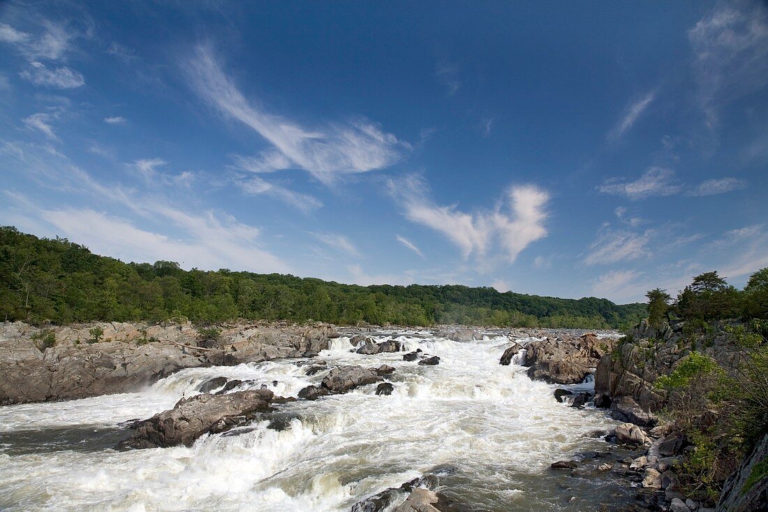 Whitewater on the Potomac River,USA