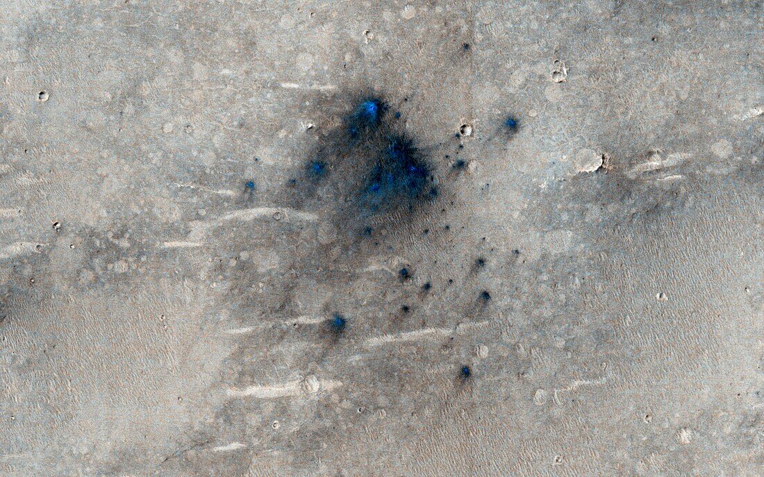 Martian impact craters,MRO image
