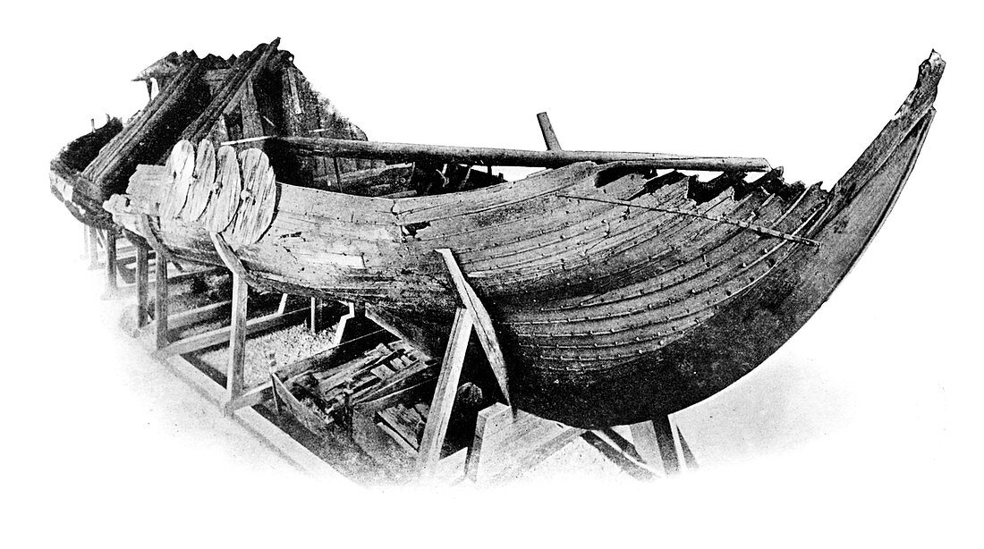 Gokstad Viking ship,historical image