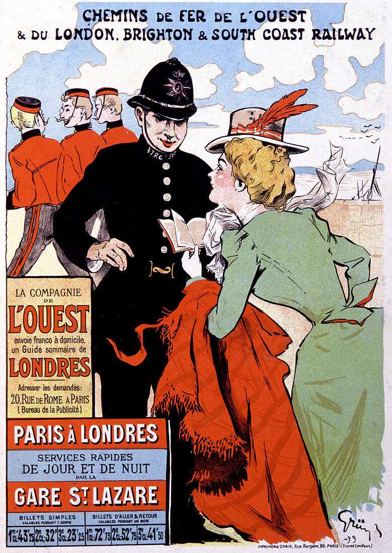 French travel advertising poster