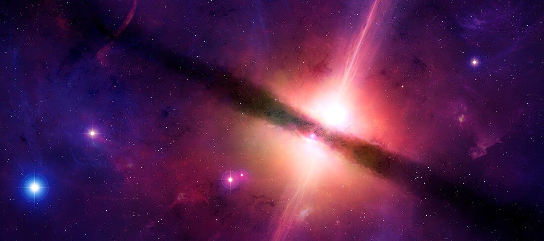 Artwork of a quasar
