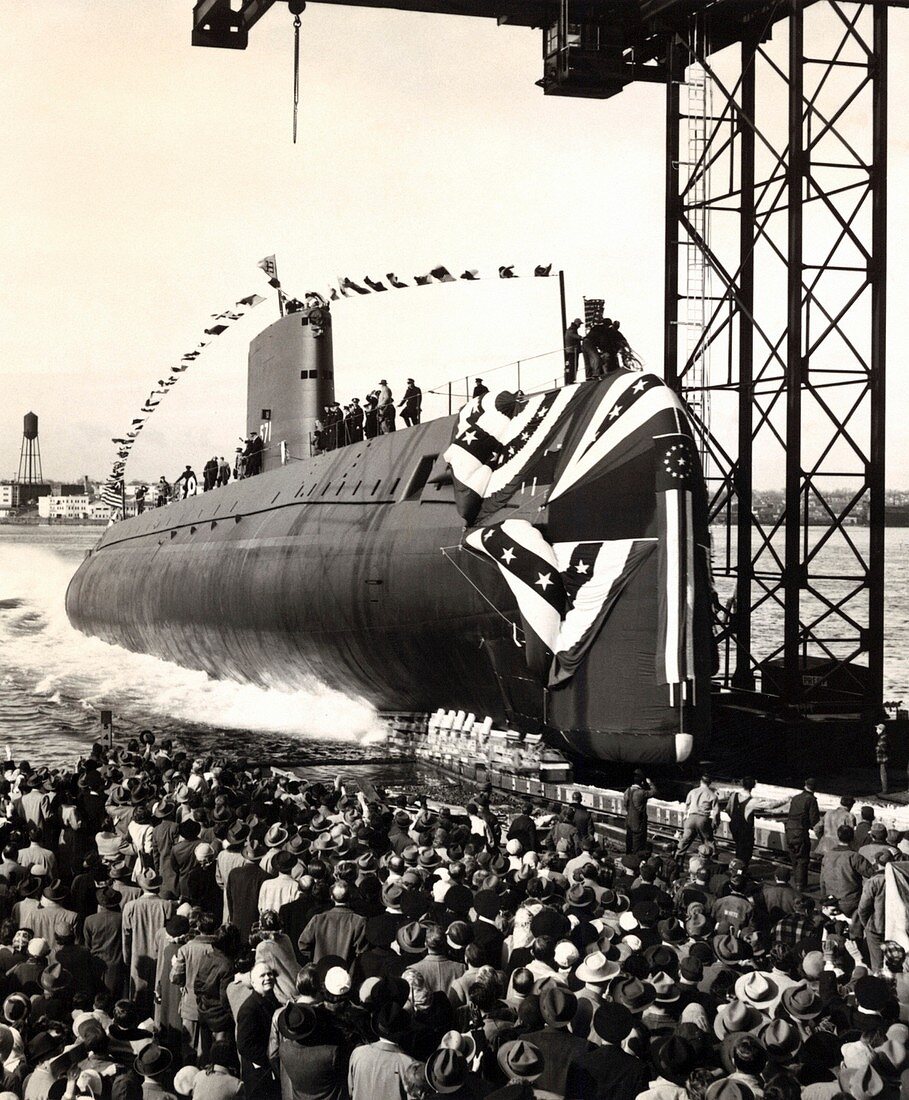 Launch of the first nuclear submarine