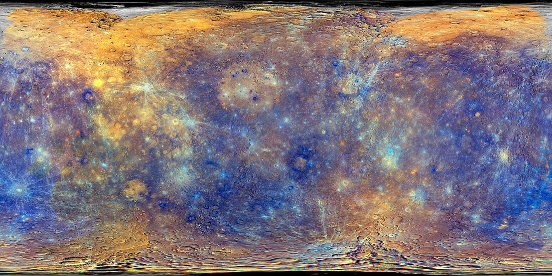 Mercury,enhanced colour image