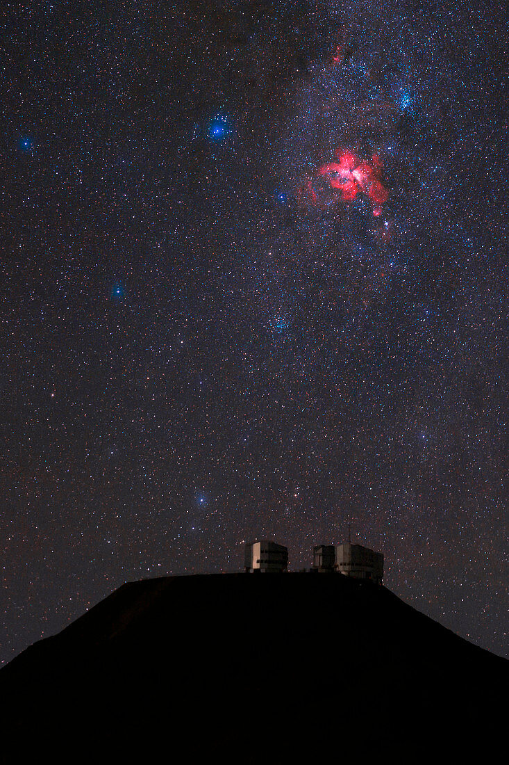 Night sky over Paranal observatory,Chile
