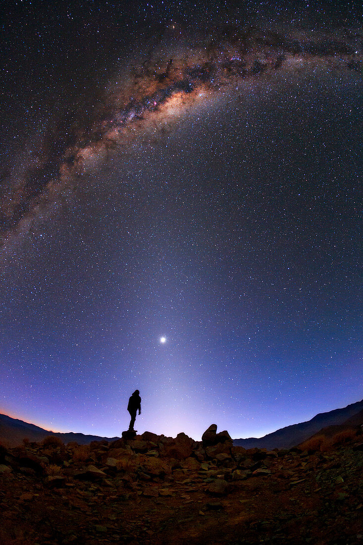 Milky Way and Venus over Atacama Desert