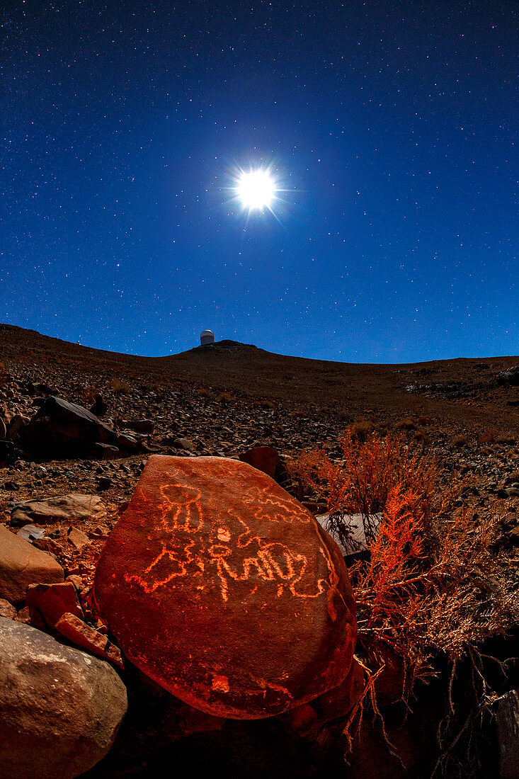 Petroglyphs and La Silla observatory