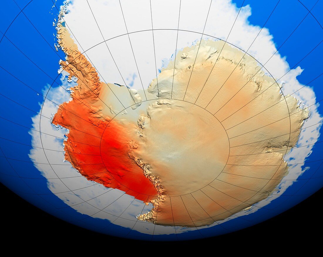 Antarctic warming trend,1957-2006