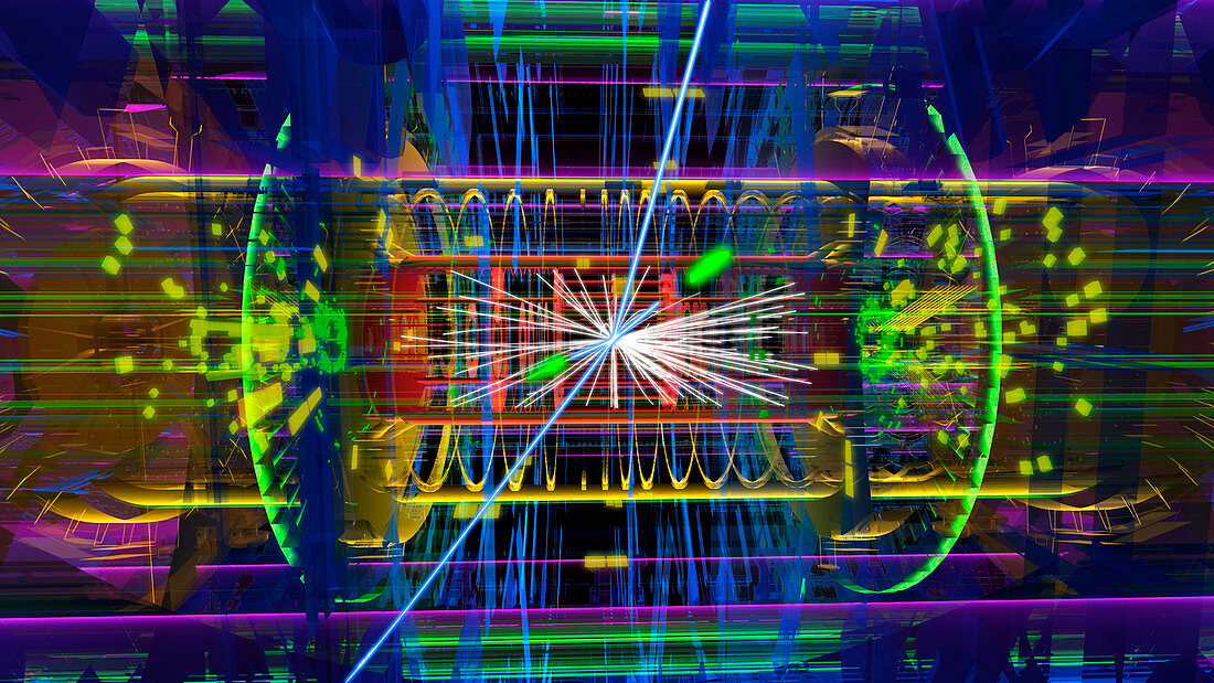 Particle collision event,ATLAS detector