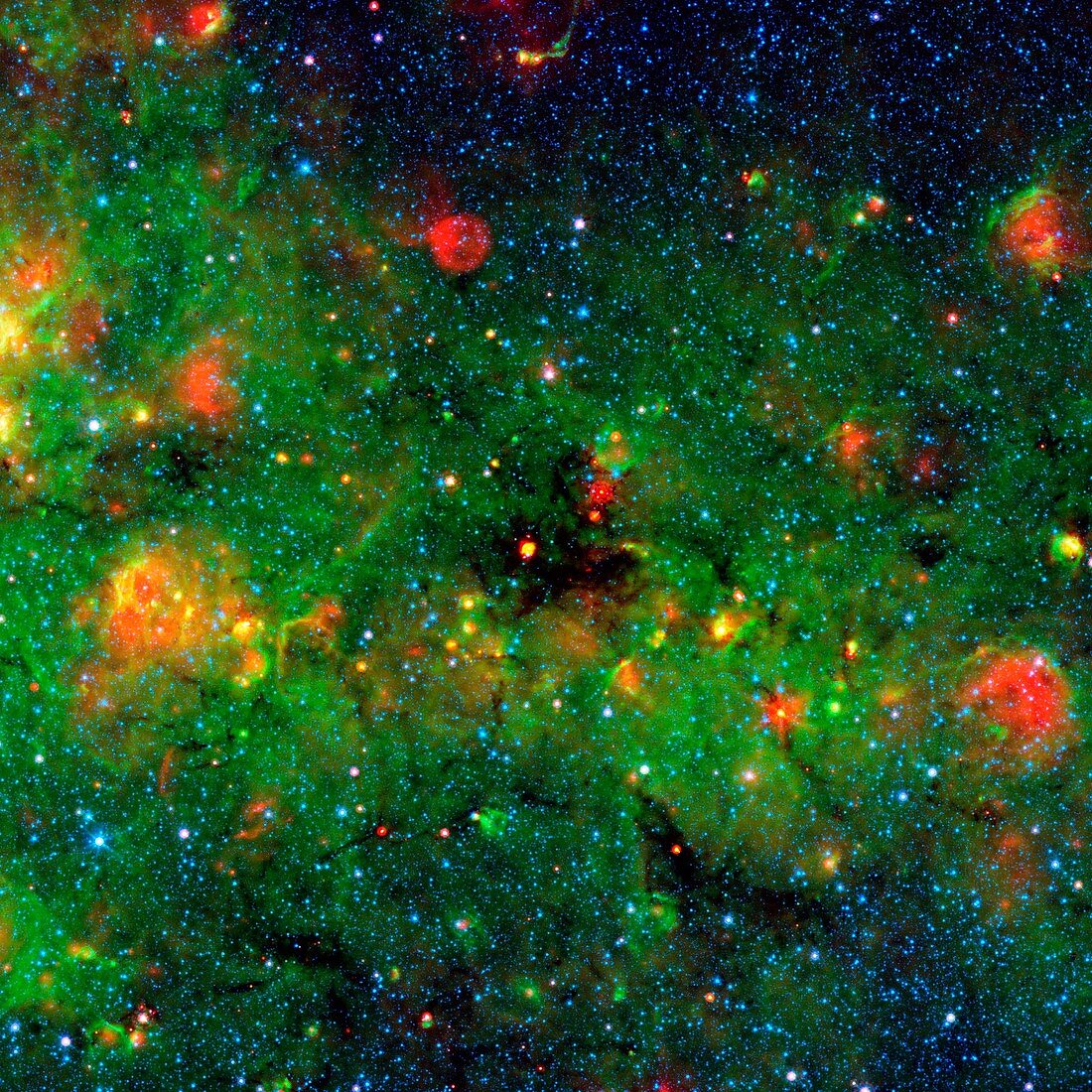 Dense dust in galactic plane,SST image