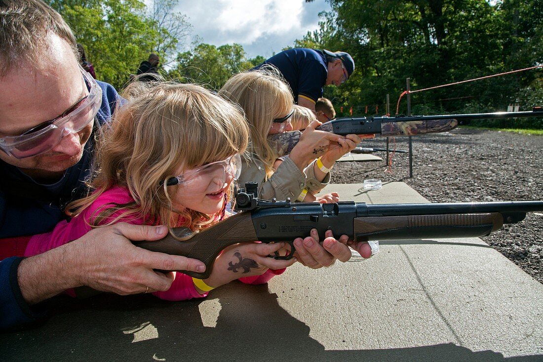 Children shooting BB guns