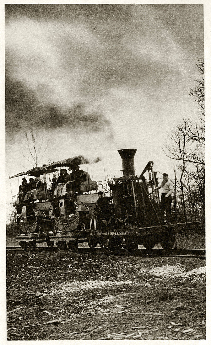 Atlantic locomotive,historical image