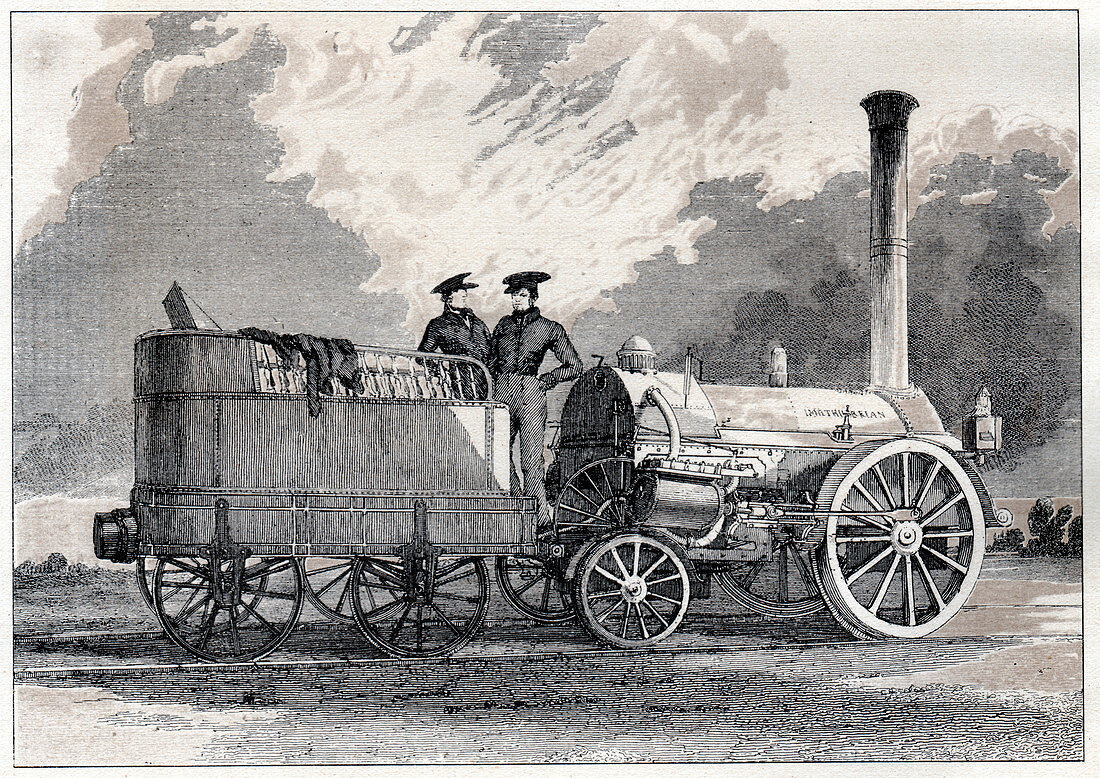 Northumbrian locomotive,historical image