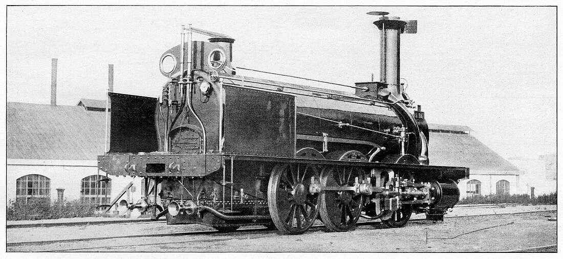 La Vaux locomotive,historical image