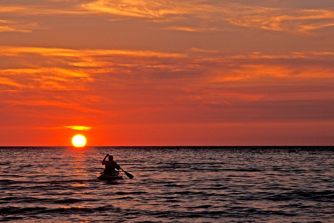 Kayaka at sunset