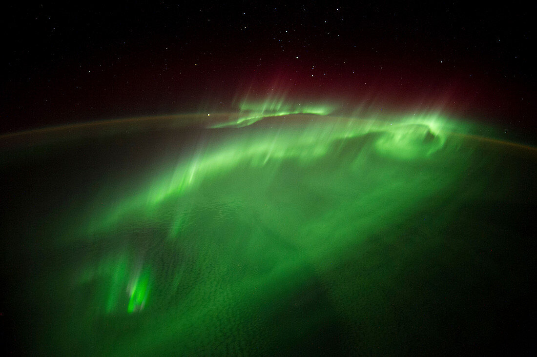 Aurora borealis seen from the ISS