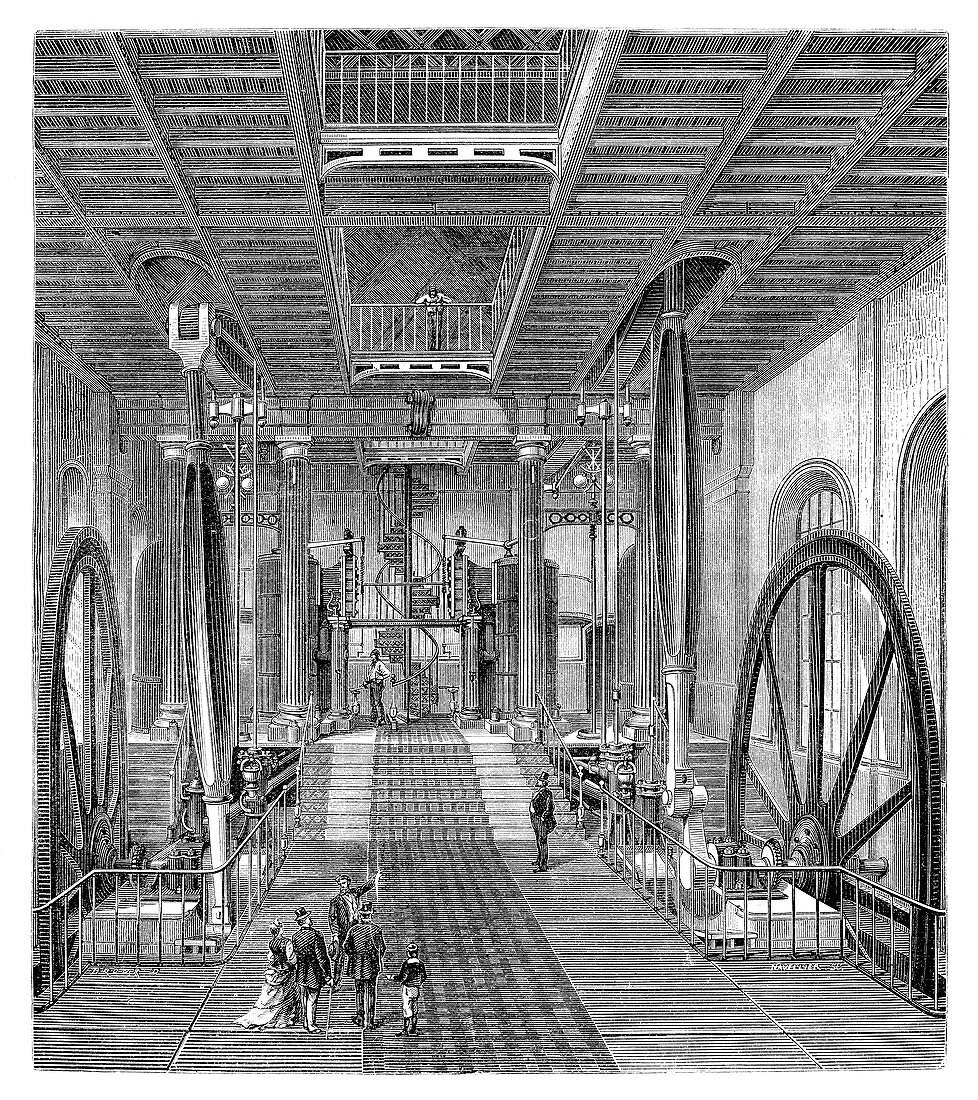 Fire station pumps,19th century