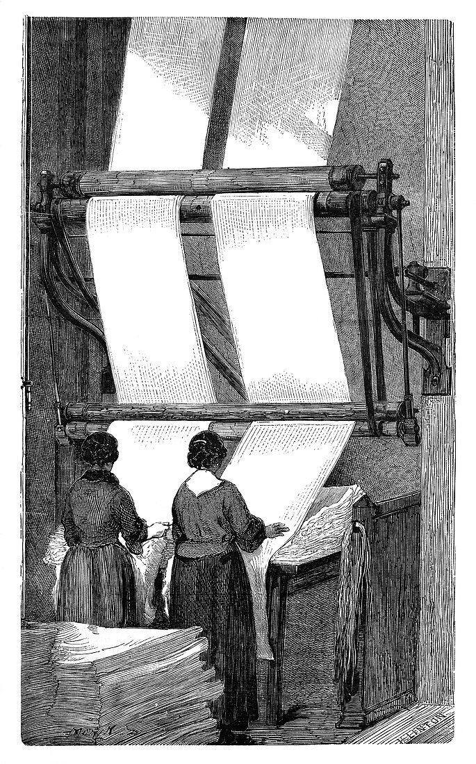 Wool folding machine,19th century