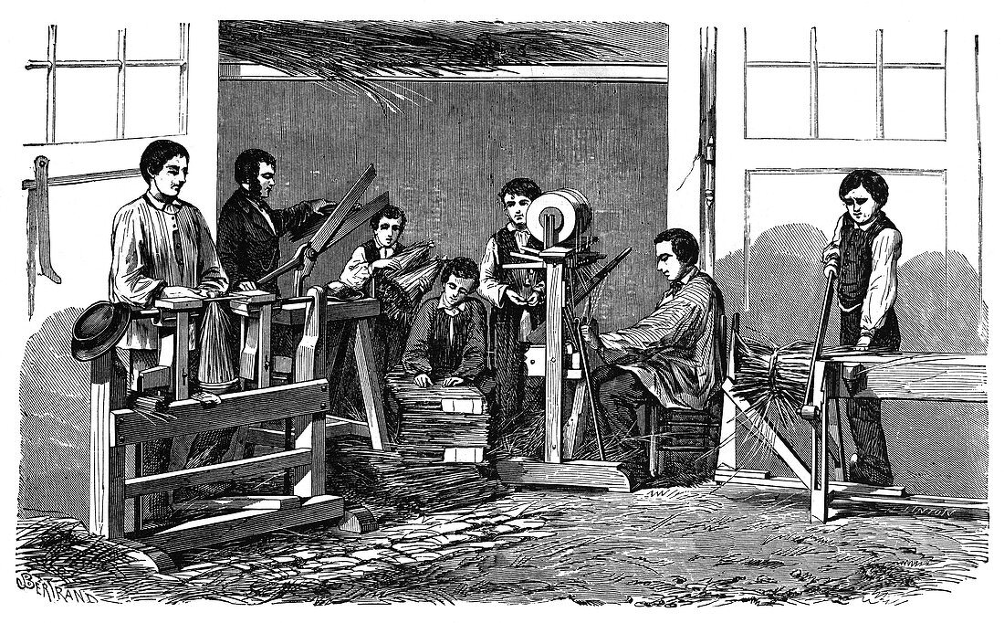 Straw weavers,19th century