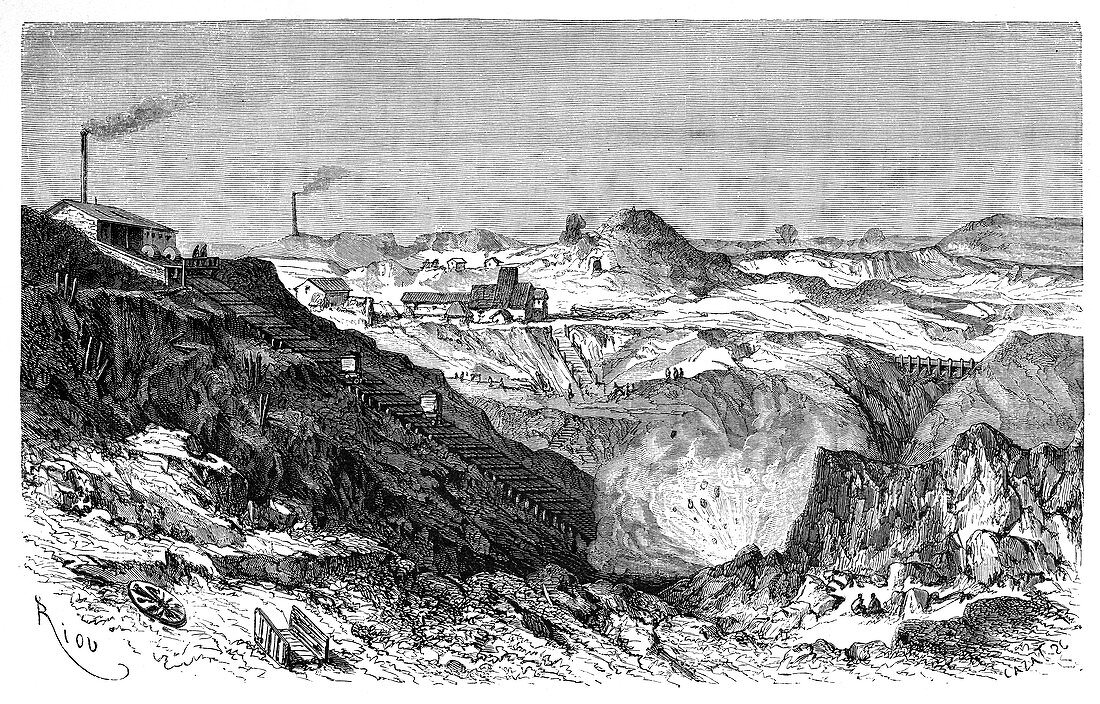 Zinc mine,19th century