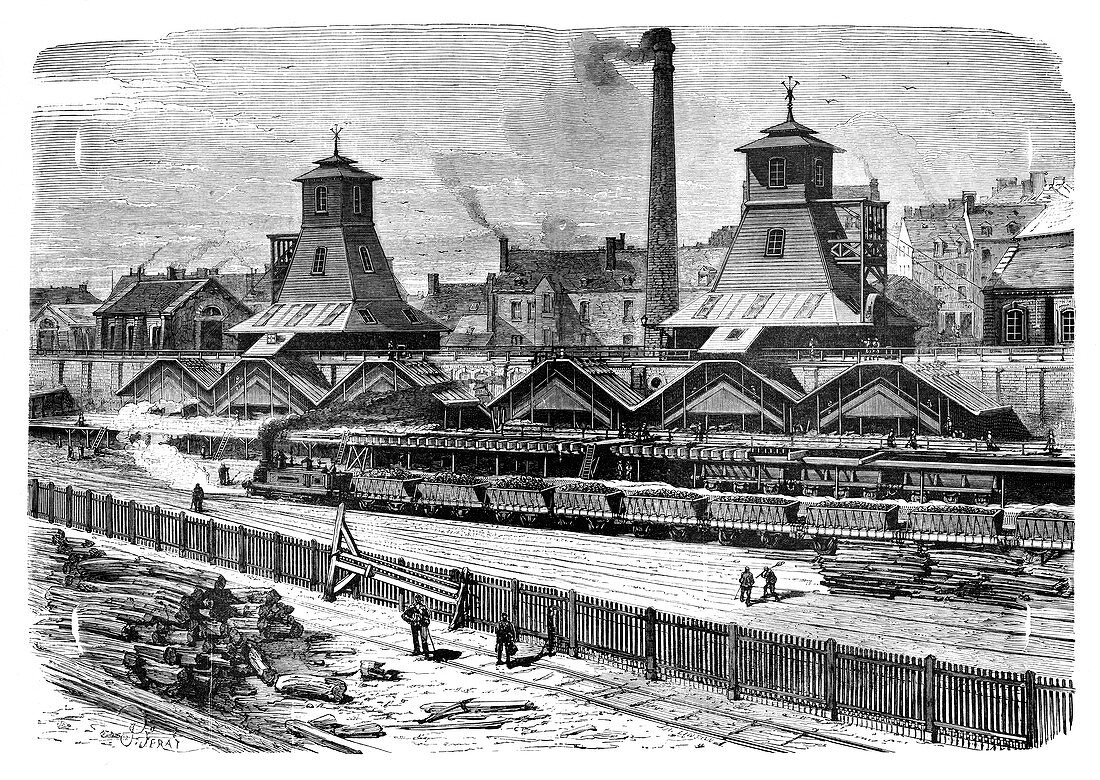 Le Creusot coal mines,19th century
