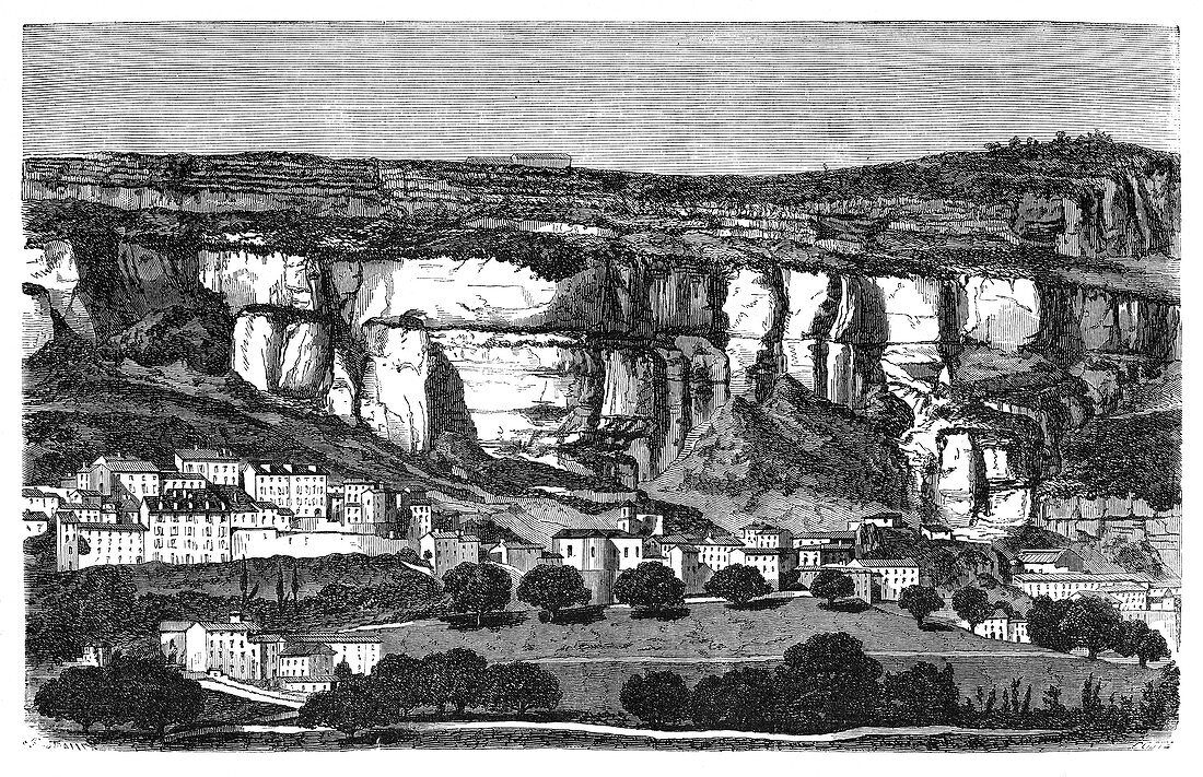 Roquefort cheese caves,19th century