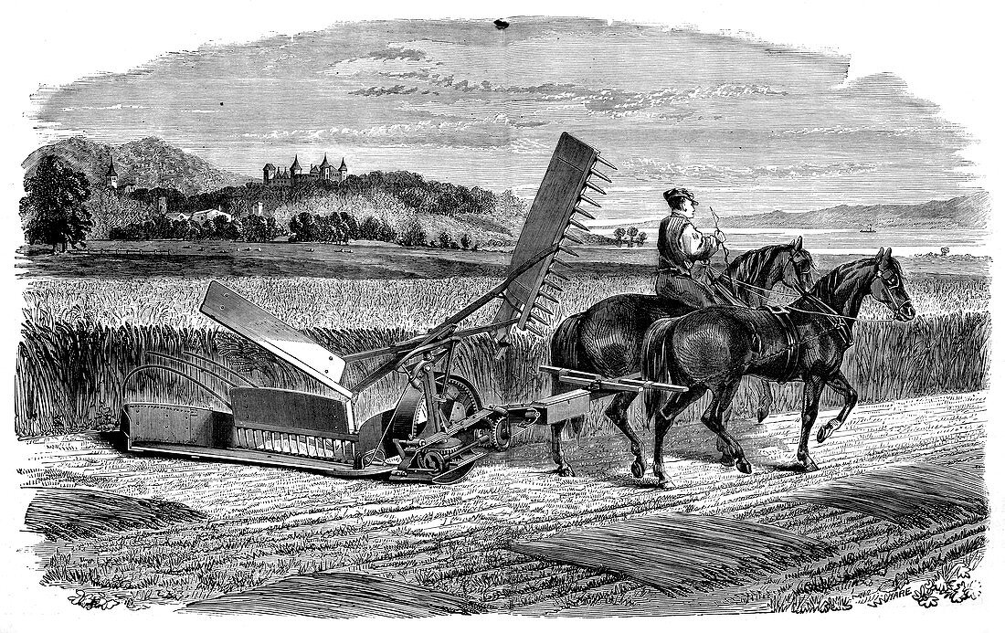 Experimental harvester,19th century