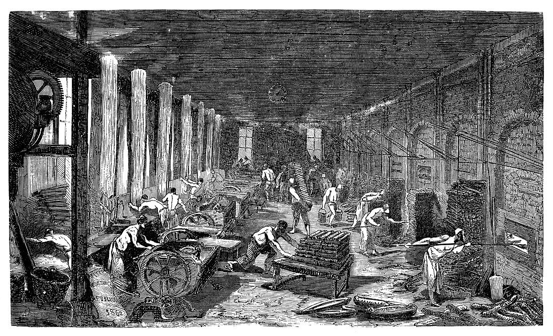 Industrial bakery,19th century