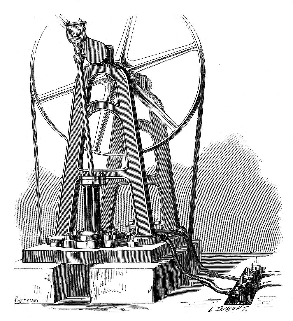 Compressed gas pump,19th century