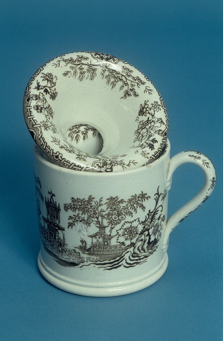 Ceramic spittoon,circa 1880