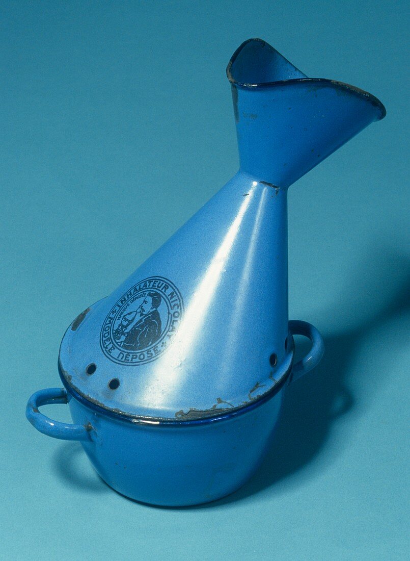 Enamelled balsam inhaler,circa 1900