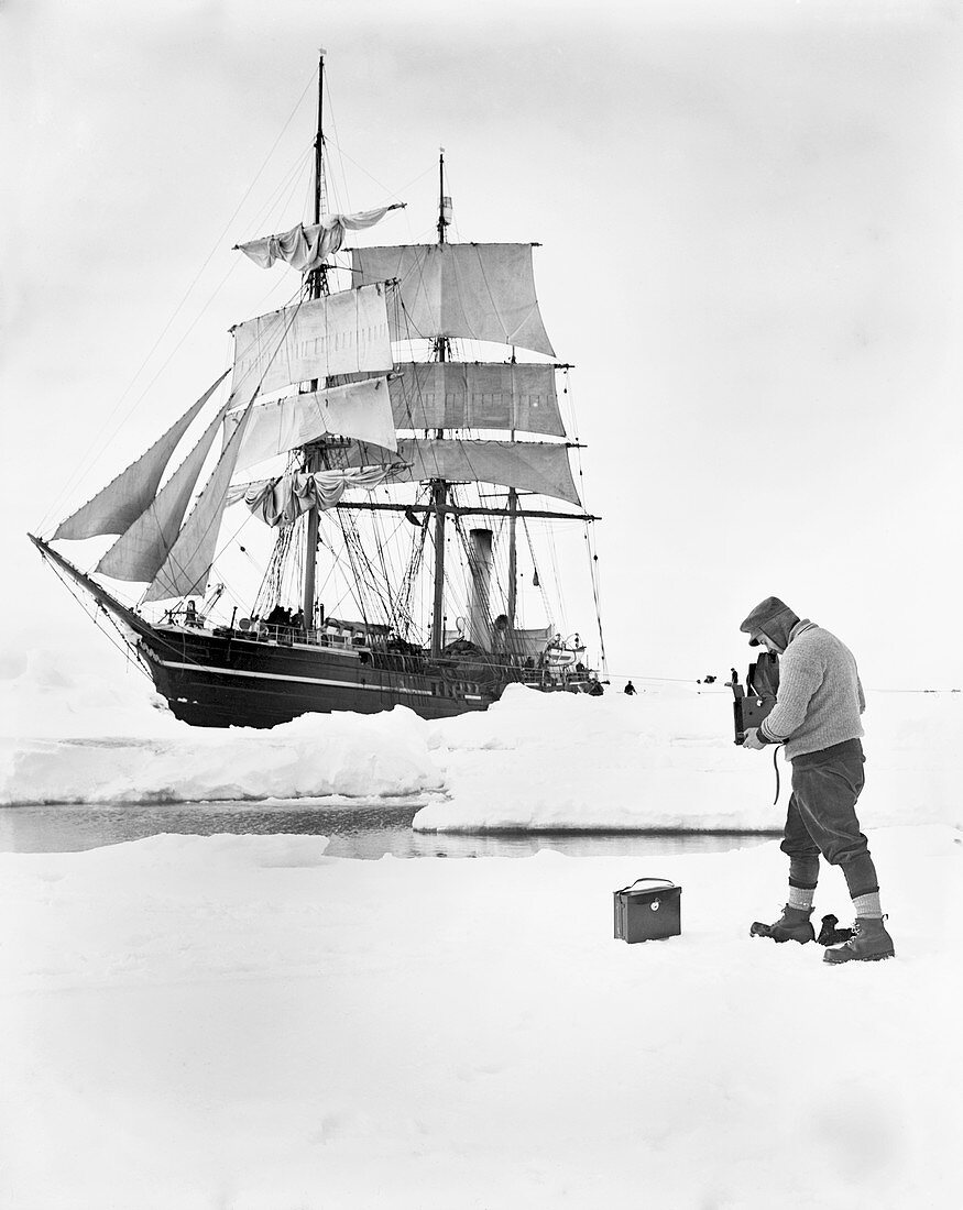 Terra Nova in Antarctic pack ice,1910