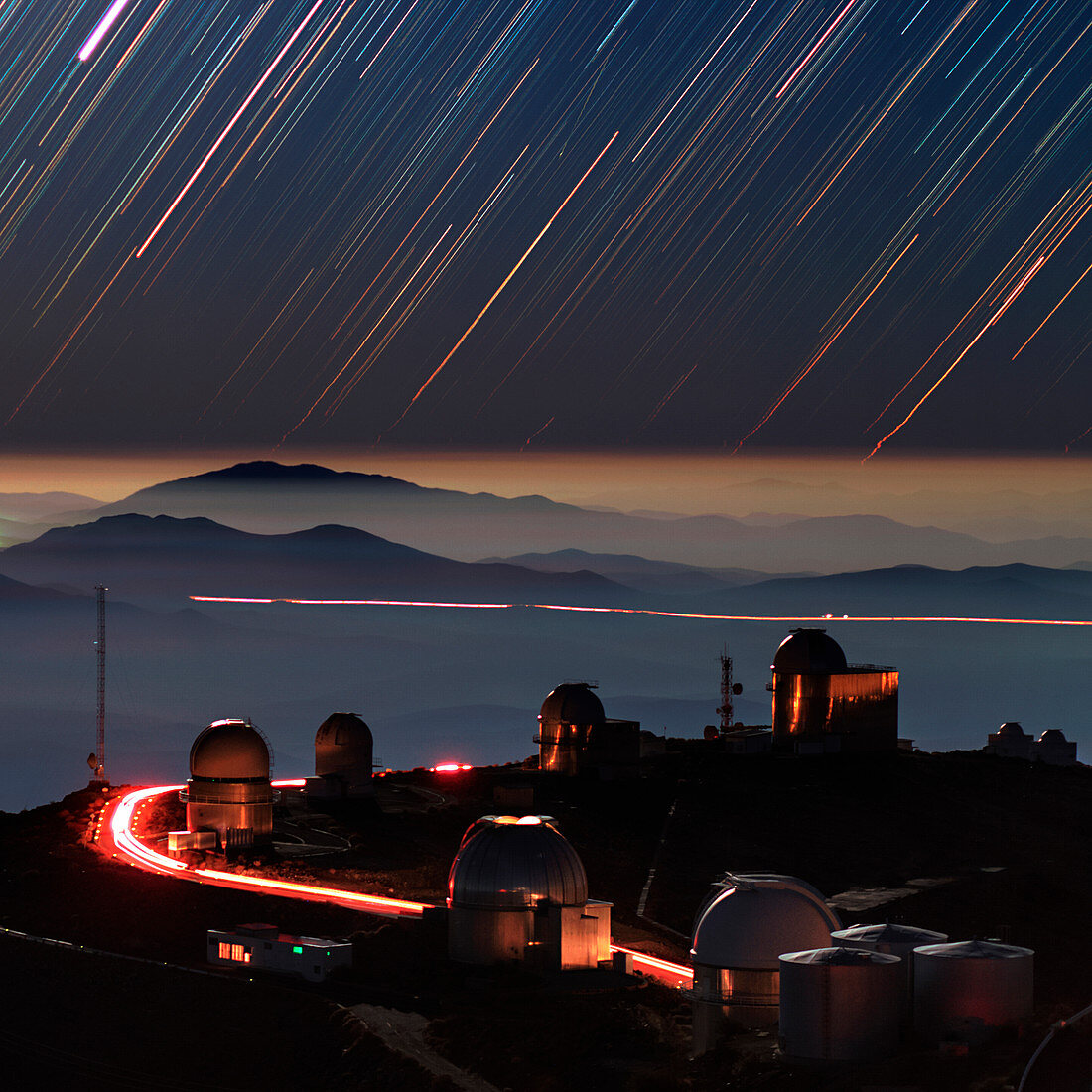 Star trails over La Silla Observatory