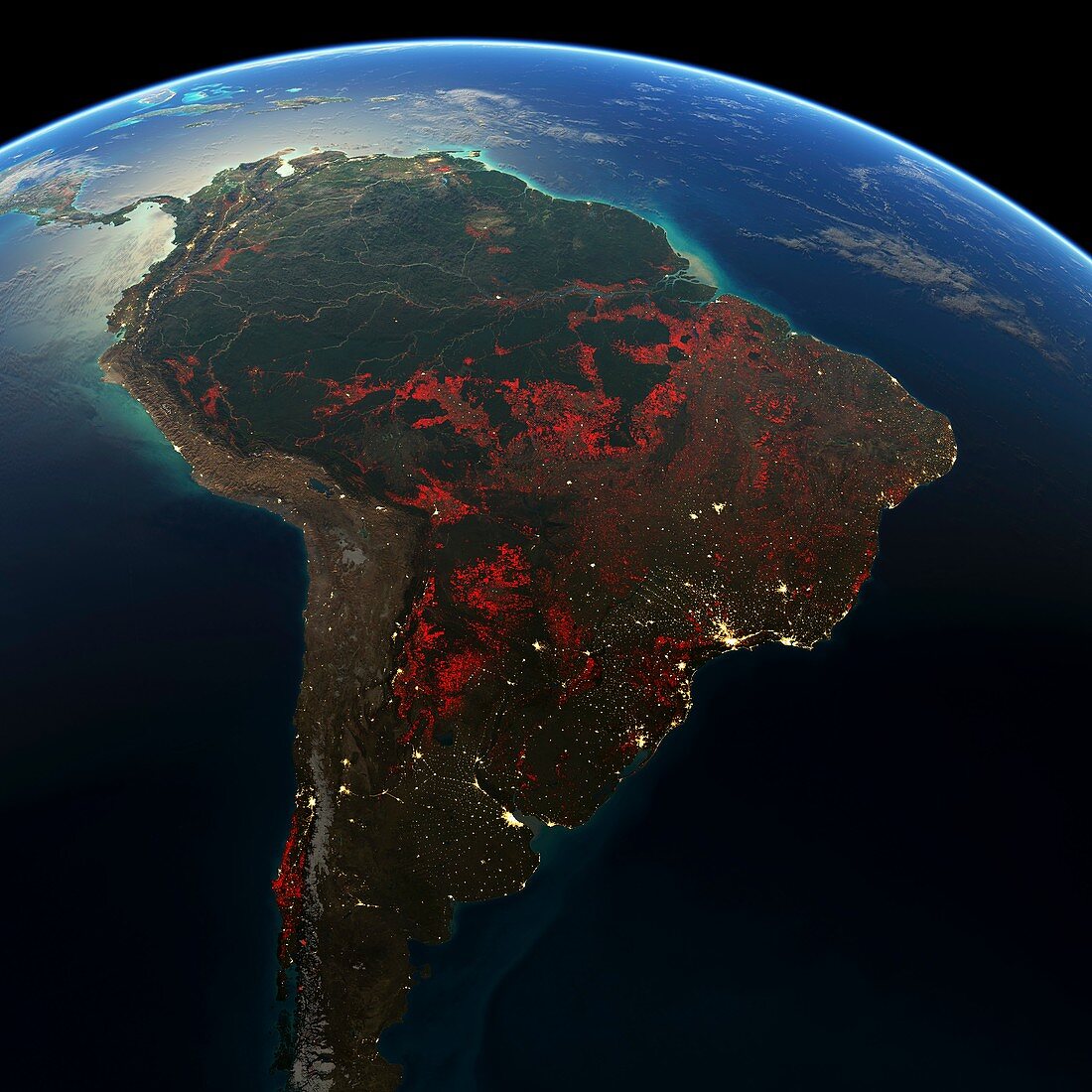 South America deforestation,2000-2012