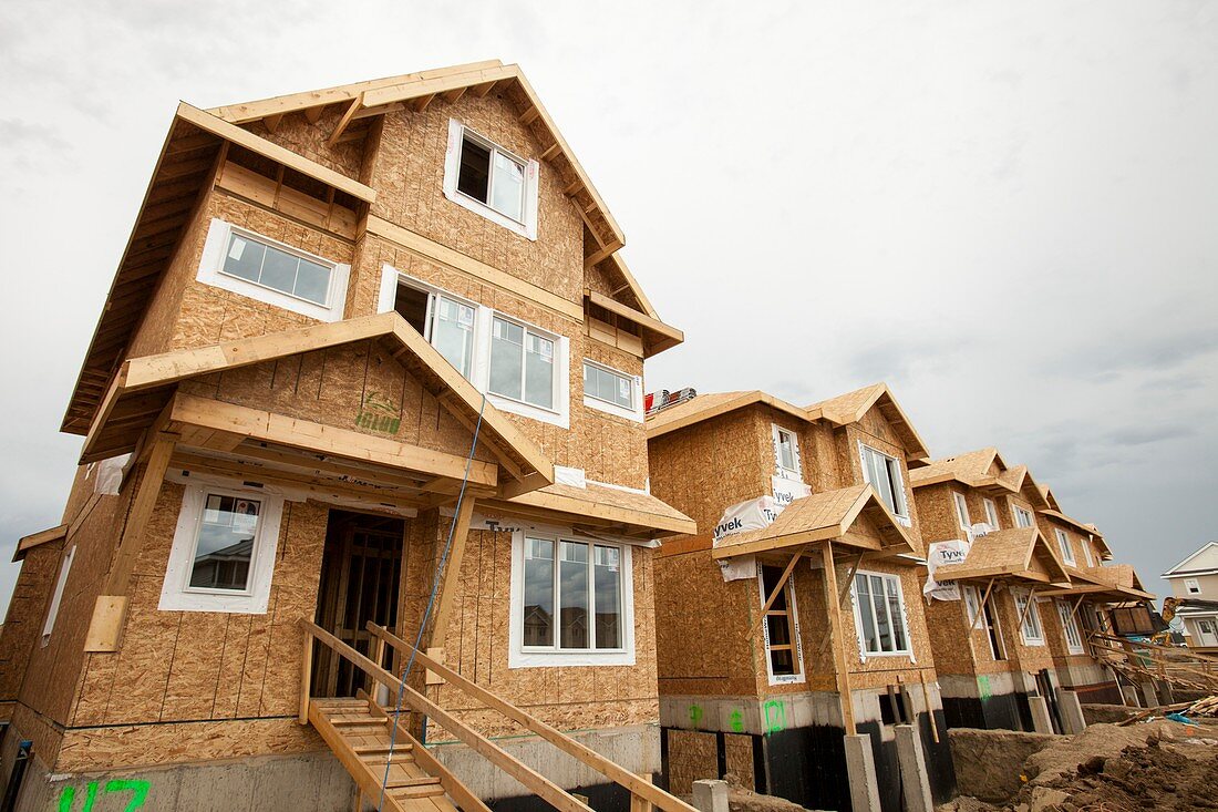 Rows of new houses,Fort McMurray,Canada