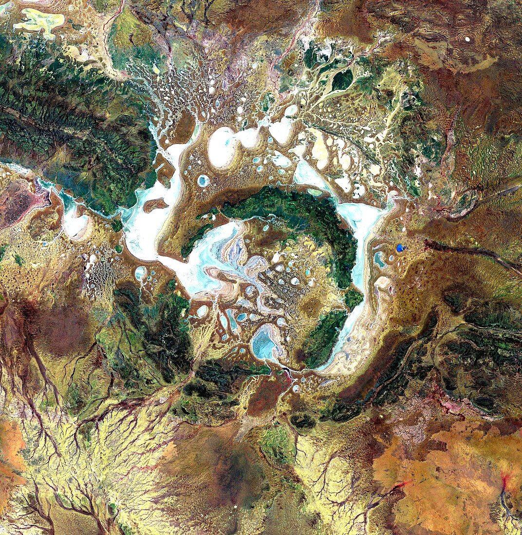 Shoemaker crater,satellite image