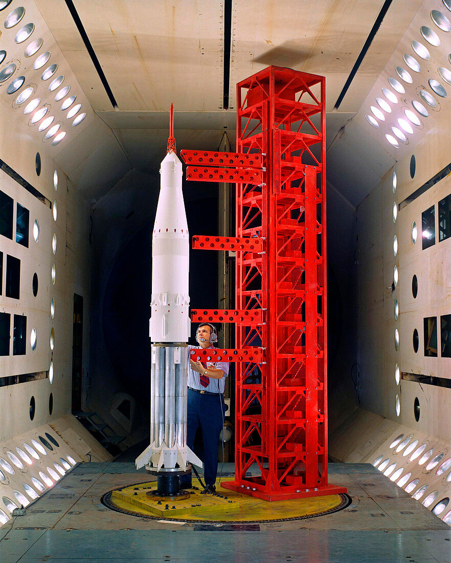 Saturn rocket model testing