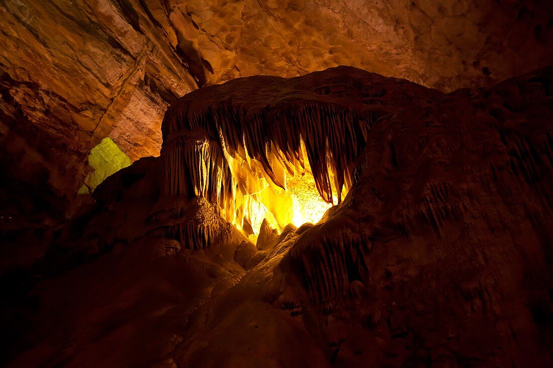 Limestone formation in Carlsbad Caverns