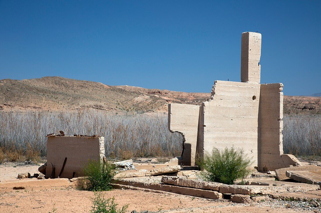 Remains of house flooded by Hoover Dam