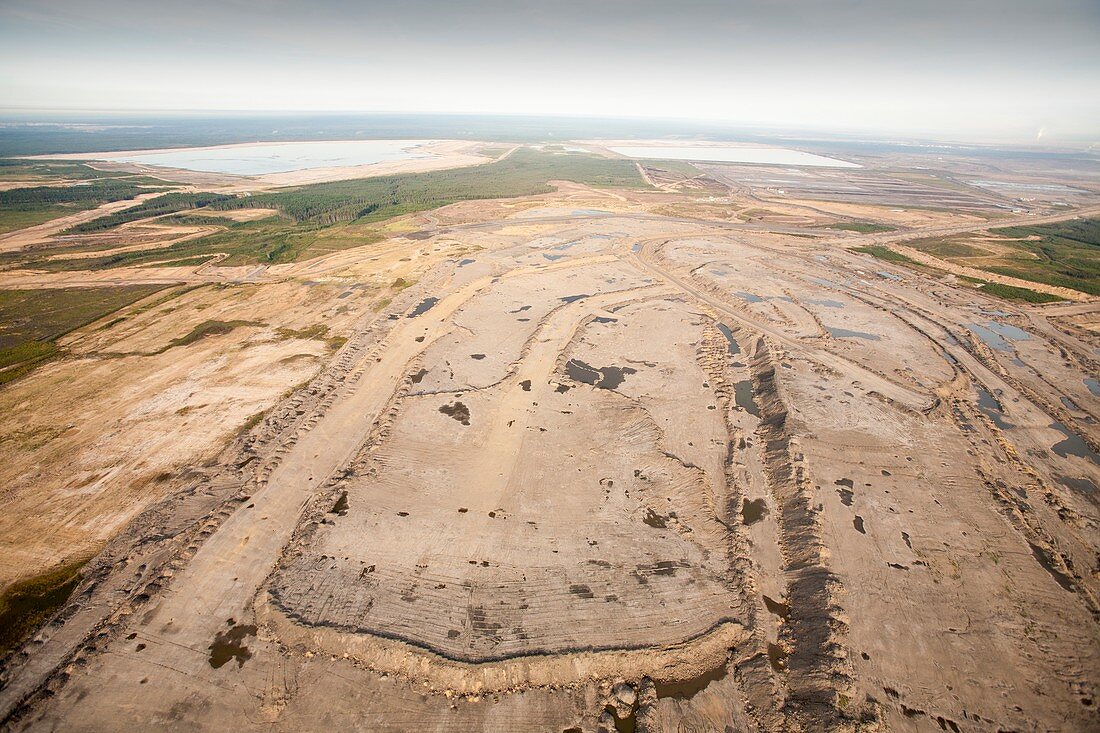 Soil removed to reach tar sands