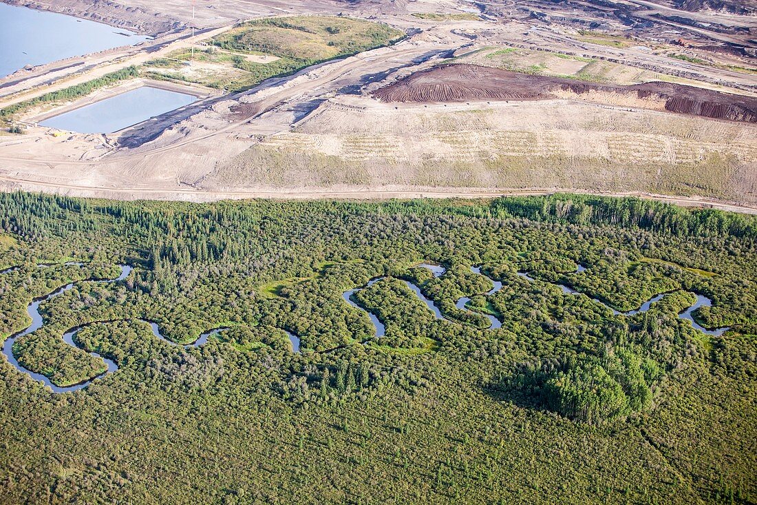Tar sands deposits being mined