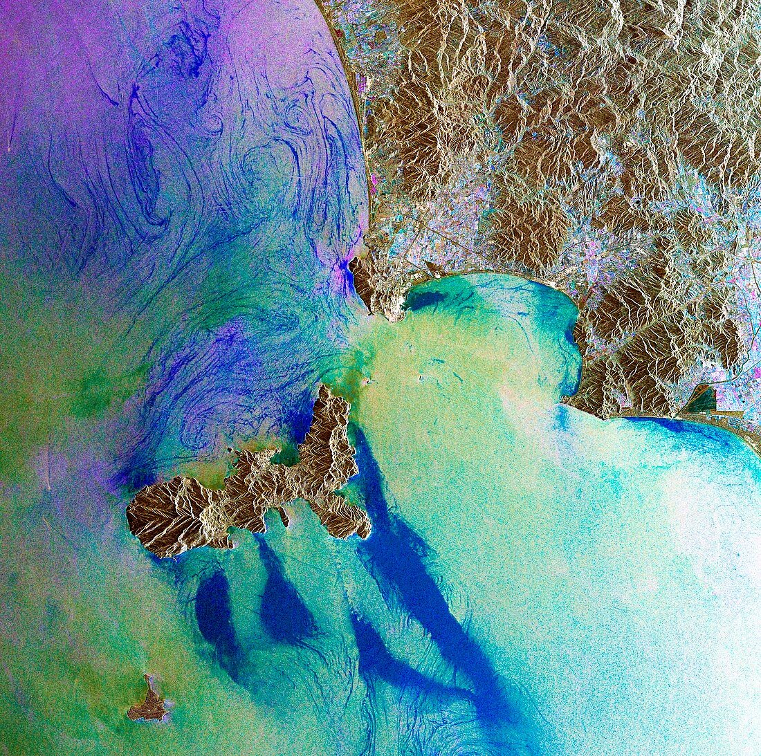 Elba,Italy,satellite image