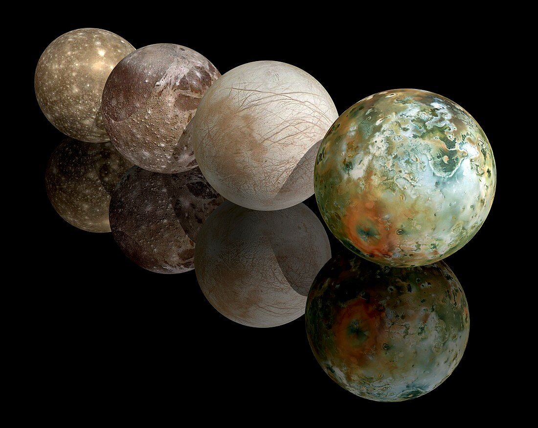 Moons of Jupiter,illustration