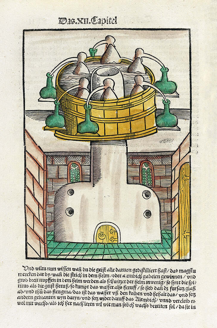 Distillation apparatus,16th century