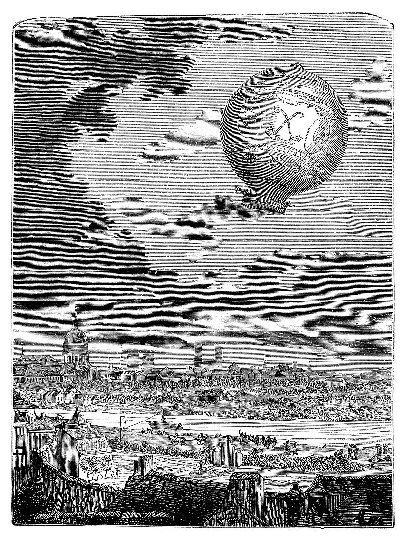 First manned balloon flight,1783