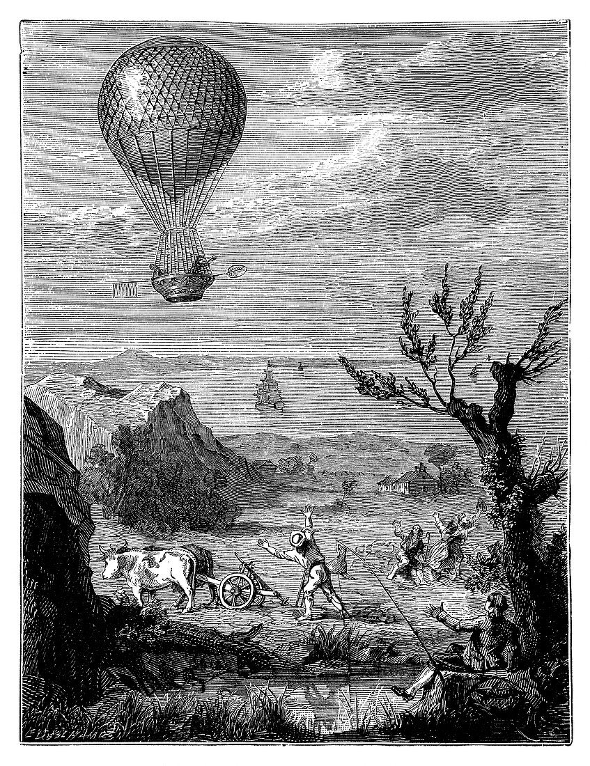 English Channel balloon crossing,1785