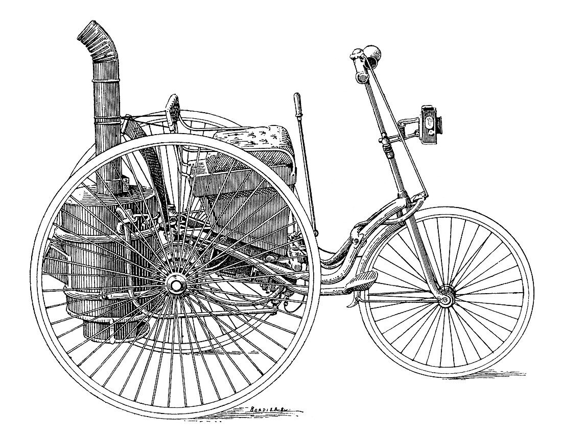Serpollet steam tricycle,19th century